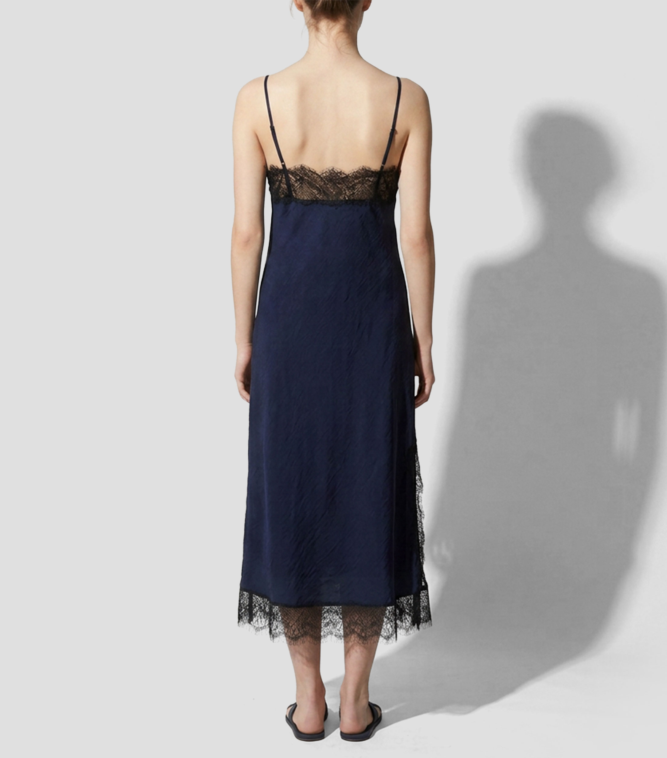 Vestido largo liso Mujer